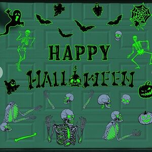 🎃*NWT* 28pc glow in the dark Halloween garage magnets